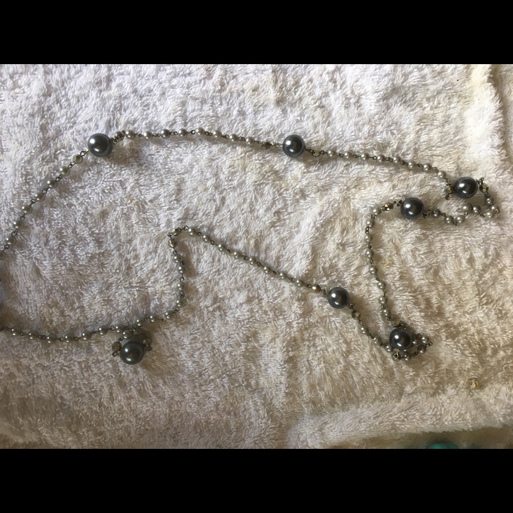 Necklace Silver With Beads